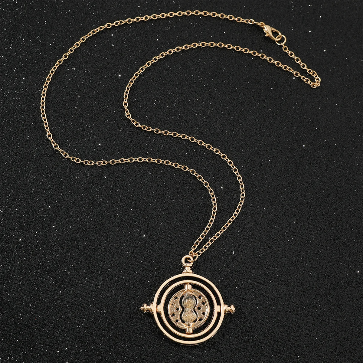 Neue Halskette „Harried Time“ Timer Sanduhr 360° drehbare Potter Cosplay Requisiten astronomischer Zeitumwandler magische Schule Fan-Geschenk