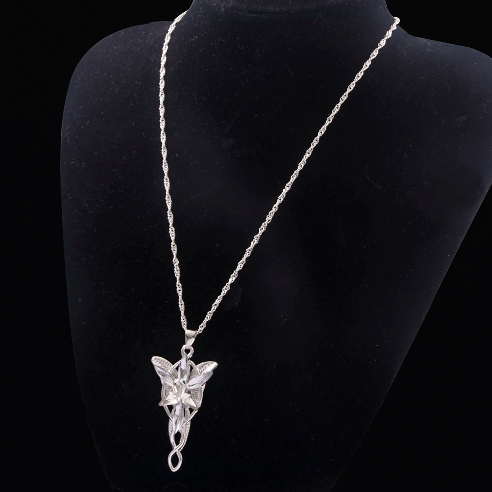 Film „Der Herr der Ringe“ Arwen Evenstar Halskette, Elfenprinzessin Arwen, Twilight Star Kristall-Anhänger-Halskette für Damen, Choker-Schmuckgeschenk